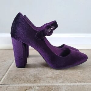 Purple Velvet High Hells